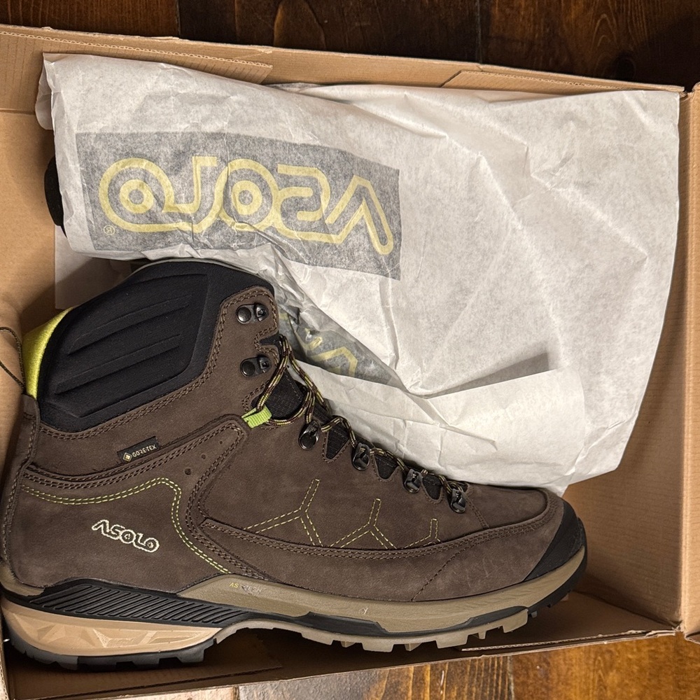 Asolo Men's Dark Brown and Black Hiking Boots
